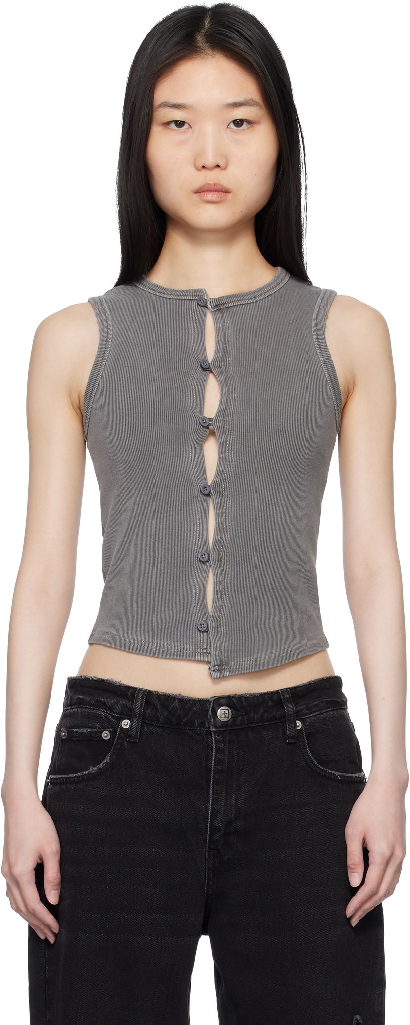 Linne Ksubi Ksubi Syndicate Xtra Rework Tank Top Grå | WPS25SI002