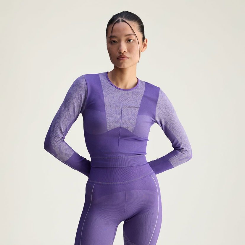 T-shirt adidas Performance adidas by Stella McCartney Seamless Yoga Longsleeve Purpur | JN0541