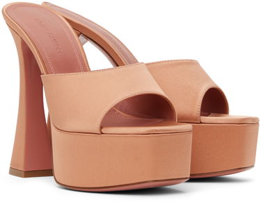 Tillbehör Amina Muaddi Amina Muaddi Dalida Heeled Sandals Rosa | DALIDA SLIPPER, 3