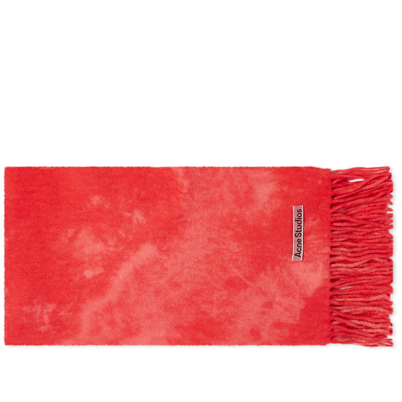 Halsduk Acne Studios Canada Narrow Tie Dye Scarf "Bright Pink" Röd | CA0297-ACV