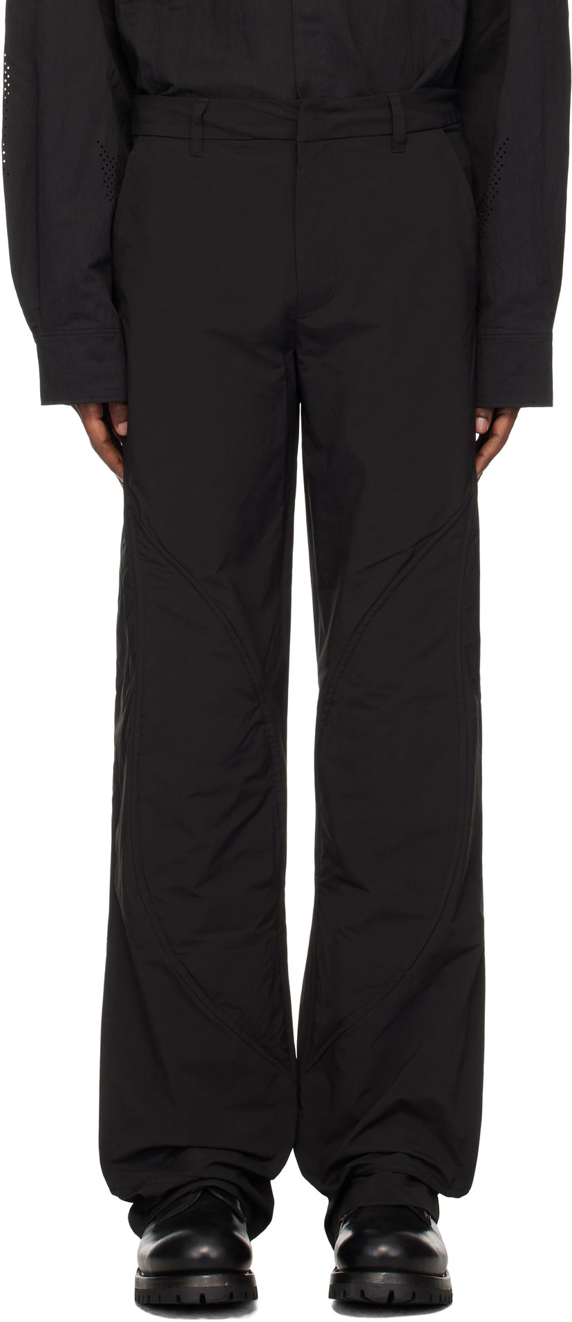 Cargo byxor HELIOT EMIL Concordance Puffed Cargo Pants Svart | HE_M_10_108_BLK01