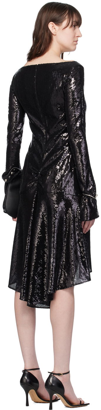 Klä Courrèges Women's Sequin Ellipse Midi Dress Svart | 224CRO427PAI001, 2