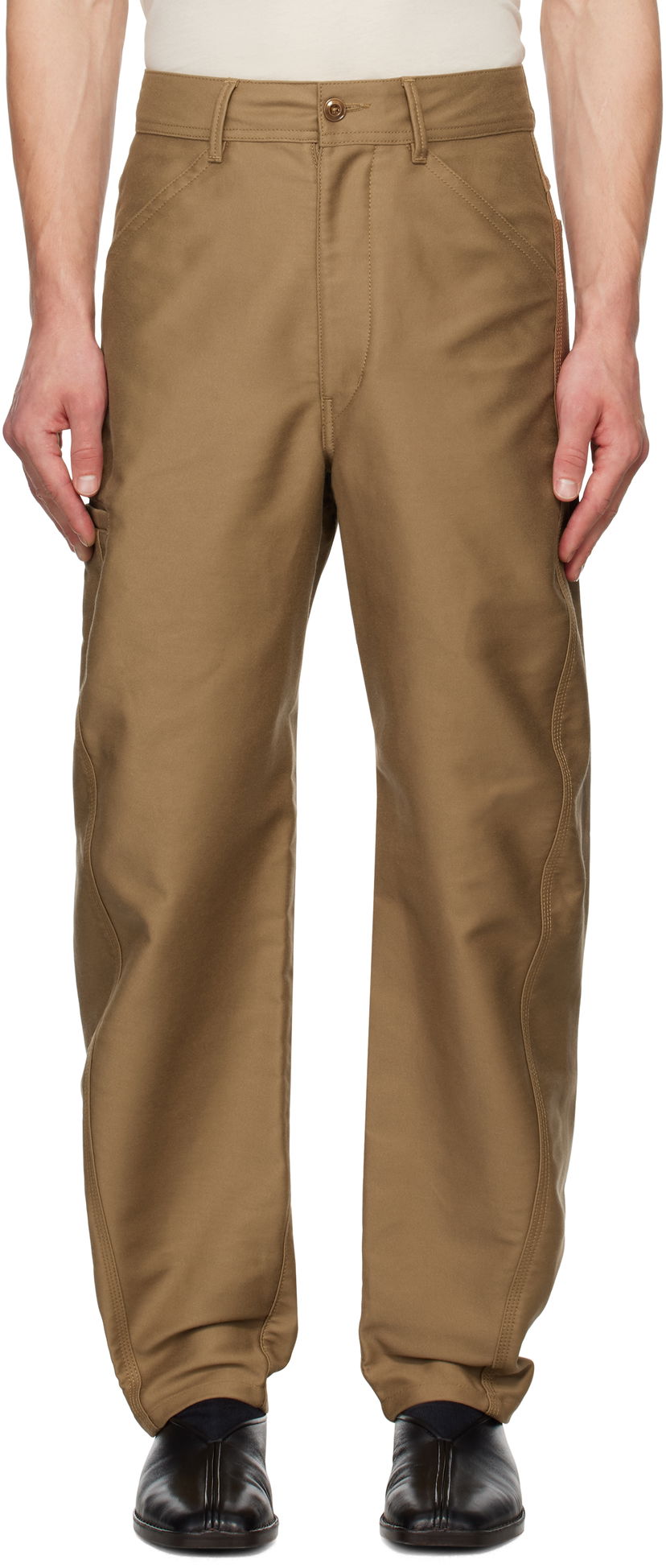 Cargo byxor LEMAIRE LEMAIRE Twisted Workwear Trousers Brun | PA1161 LF1300