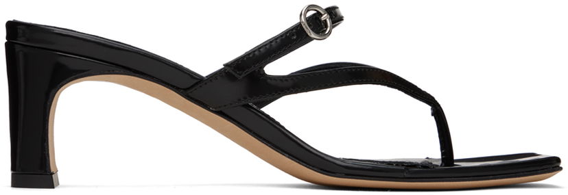 Tillbehör Aeyde Aeyde Giselle Heeled Thong Sandals Svart | A11-HS-GLIS55TB27-SS24-800-028