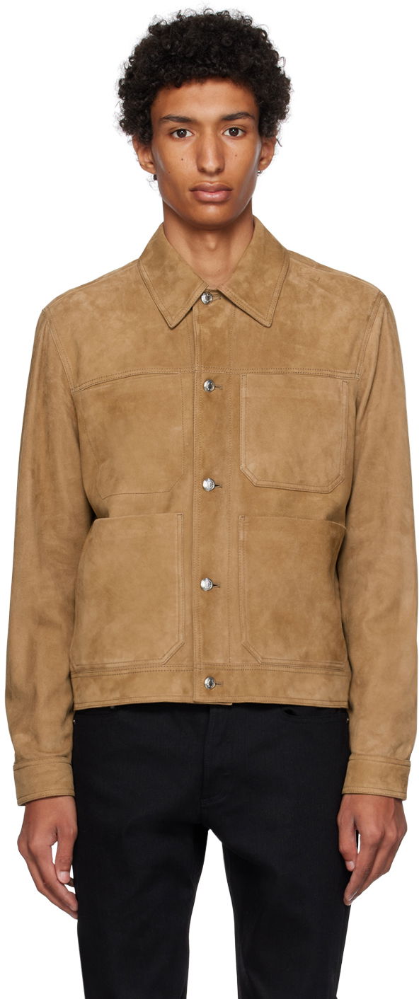 Jacka Paul Smith Paul Smith Suede Trucker Jacket Brun | M1R-374Y-L00040