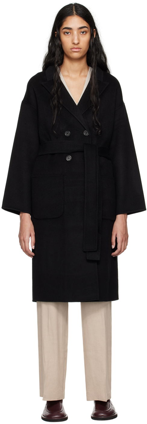 Rockar Anine Bing Dylan Double-Breasted Wool Coat Svart | A-01-4001-000