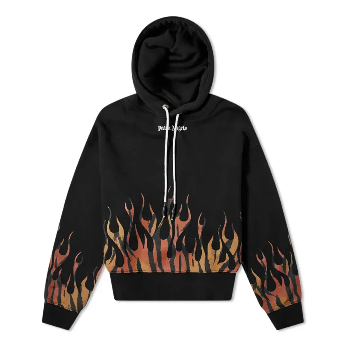 Sweatshirt Palm Angels Palm Angels Tiger Flames Popover Hoodie Svart | PMBB058E20FLE0011020, 0