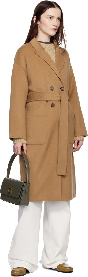 Rockar Anine Bing Anine Bing Dylan Double-Breasted Wool Coat Brun | A-01-4001-200, 3