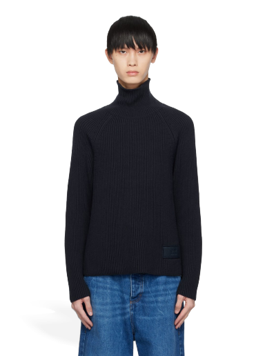 Sweater AMI Rib Turtleneck Mörkblå | HKS424.KN0031