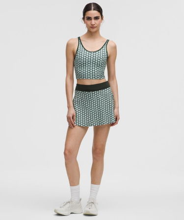 Träningsoverall lululemon Geometric Pattern Cropped Tank Top B/C Cups Medium Support & Tennis Skirt Set Grön | prod20002043, 1