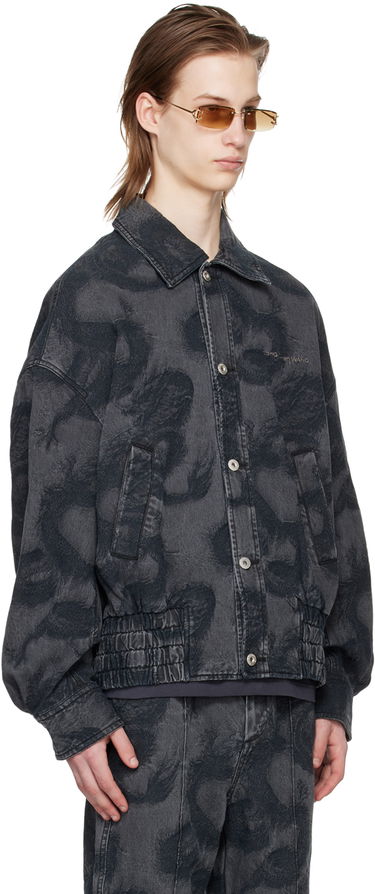 Jacka Feng Chen Wang Feng Chen Wang Dragon Print Denim Jacket Grå | FUS17JK11, 1