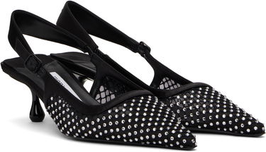 Sneakers och skor Jimmy Choo Jimmy Choo Amel 50 Crystal Slingback Heels Svart | AMEL 50 QHS, 3