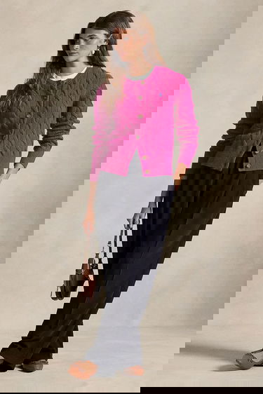 Sweater Polo by Ralph Lauren Polo Ralph Lauren Cable-Knit Cardigan Rosa | 211972104, 2