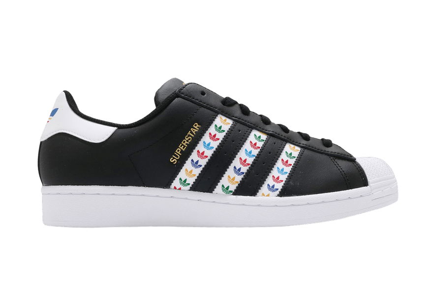 Sneakers och skor adidas Originals Superstar Black Multi-Color Trefoil Stripes Svart | FZ0058, 0