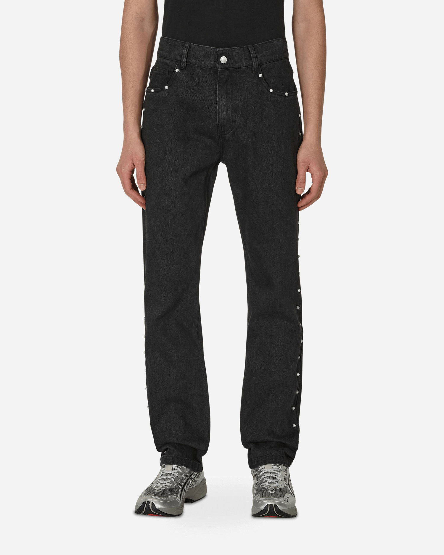 Jeans Pleasures Bling 5 Pocket Denim Pants Svart | P22W033 BLACK, 0