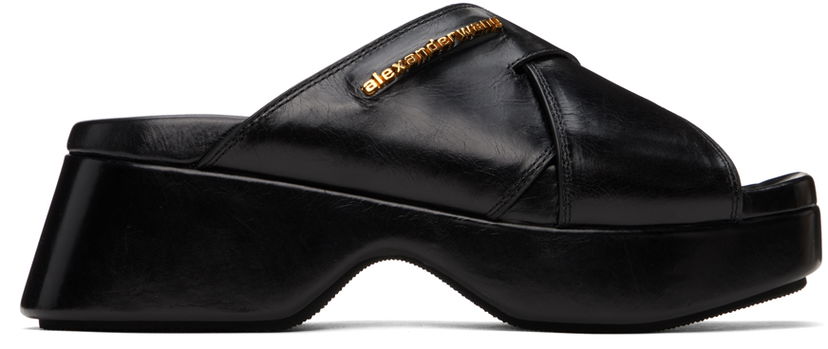 Sneakers och skor Alexander Wang Alexander Wang Float Criss-Cross Platform Sandals Svart | 30224S003