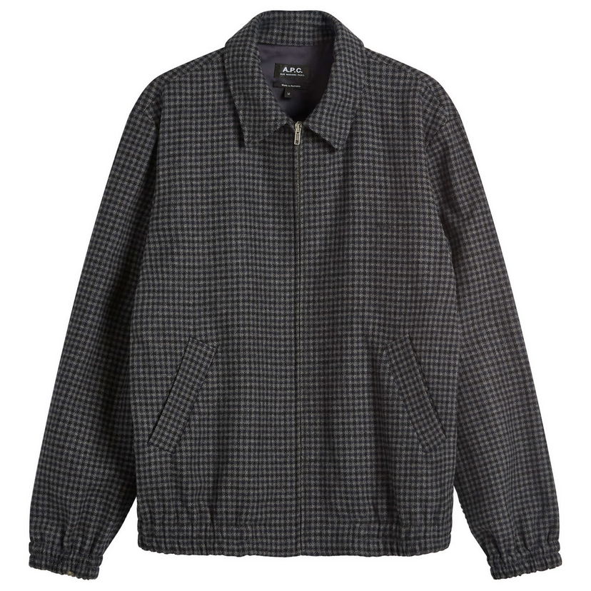 Jacka A.P.C. A.P.C. Gilbert Houndstooth Check Wool Jacket Grå | WOARZ-M32018-LAD