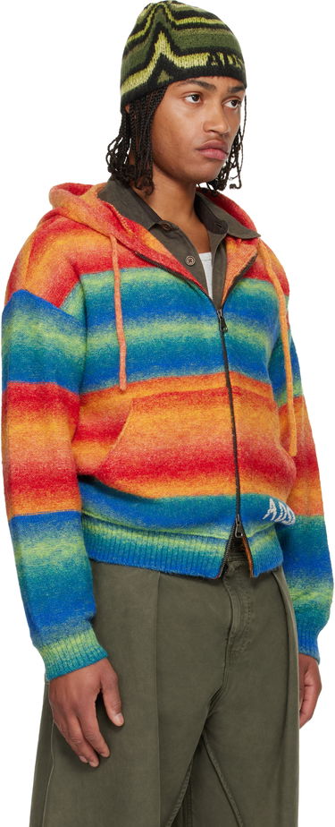 Sweatshirt Andersson Bell Full-Zip Striped Knit Hoodie with ADSB Embroidery Flerfärgad | atb1390u, 4