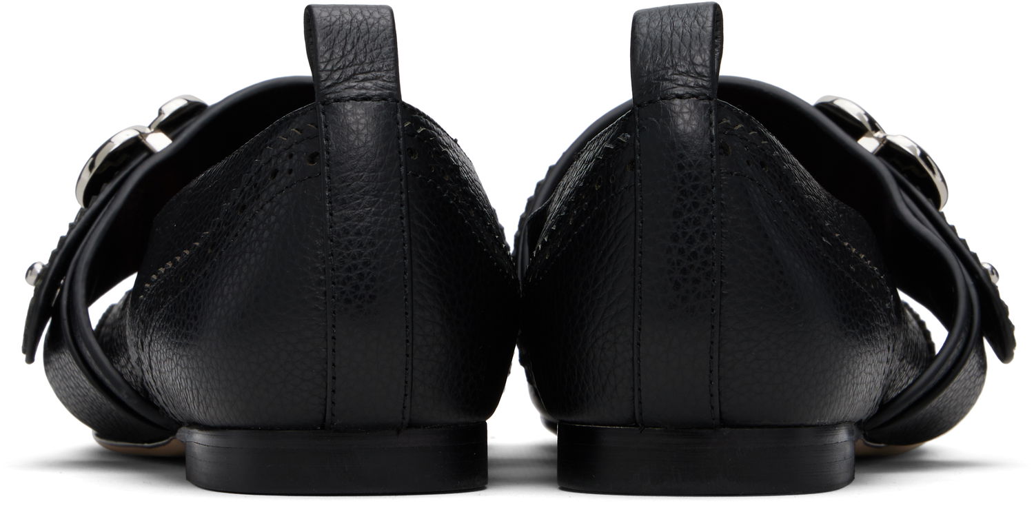 Skovård SHUSHU/TONG SHUSHU/TONG Round-Toe Ballerina Flats Svart | FSDEAC06 LEA252, 1