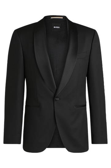 Jacka BOSS BOSS Tuxedo Jacket in Virgin Wool Serge Svart | 50469185, 0
