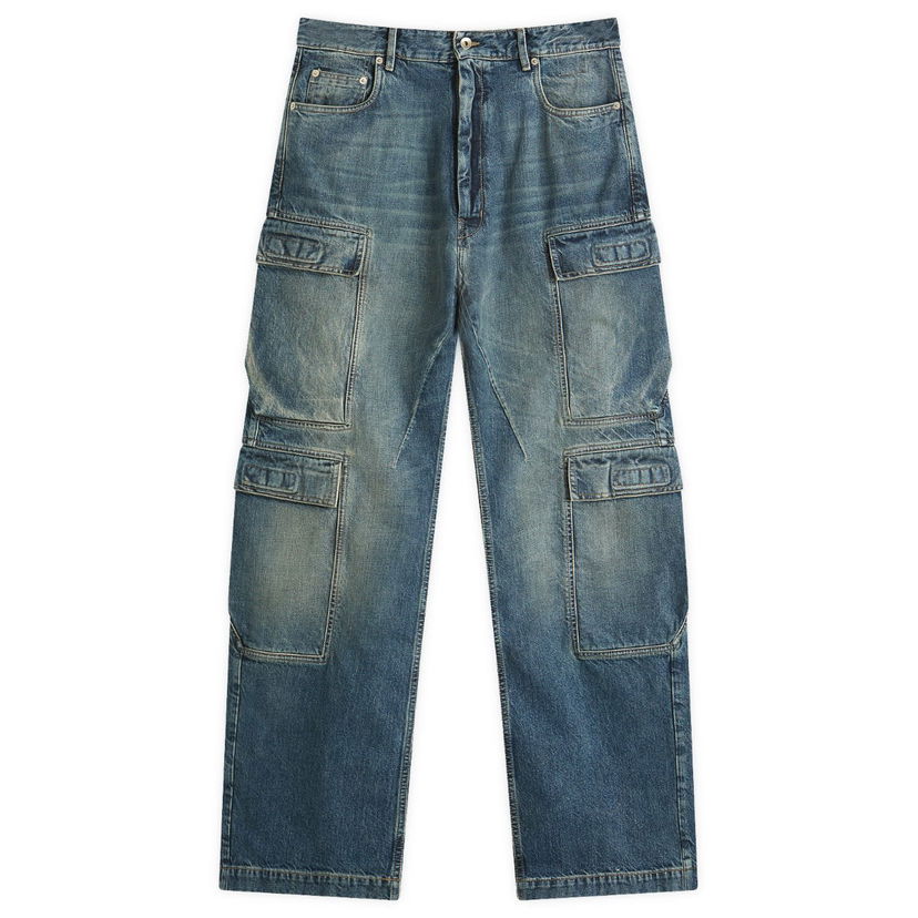 Cargo byxor Rick Owens Rick Owens DRKSHDW Double Cargo Jeans 25" Blå | DS01E3308-DWB-06