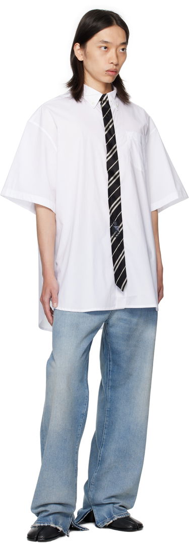 Skjorta VETEMENTS Vetements Tie Short-Sleeve Shirt Vit | UH76SH250W, 3