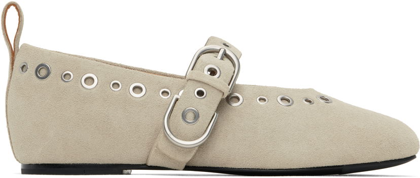 Kläder rag & bone rag & bone Spire Mary Jane Ballerina Flats Beige | WFF24HF1008SU08