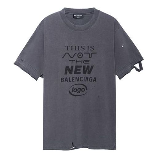 T-shirt Balenciaga 'This Is Not' Logo T-Shirt Grå | 661705TKVD91069, 0