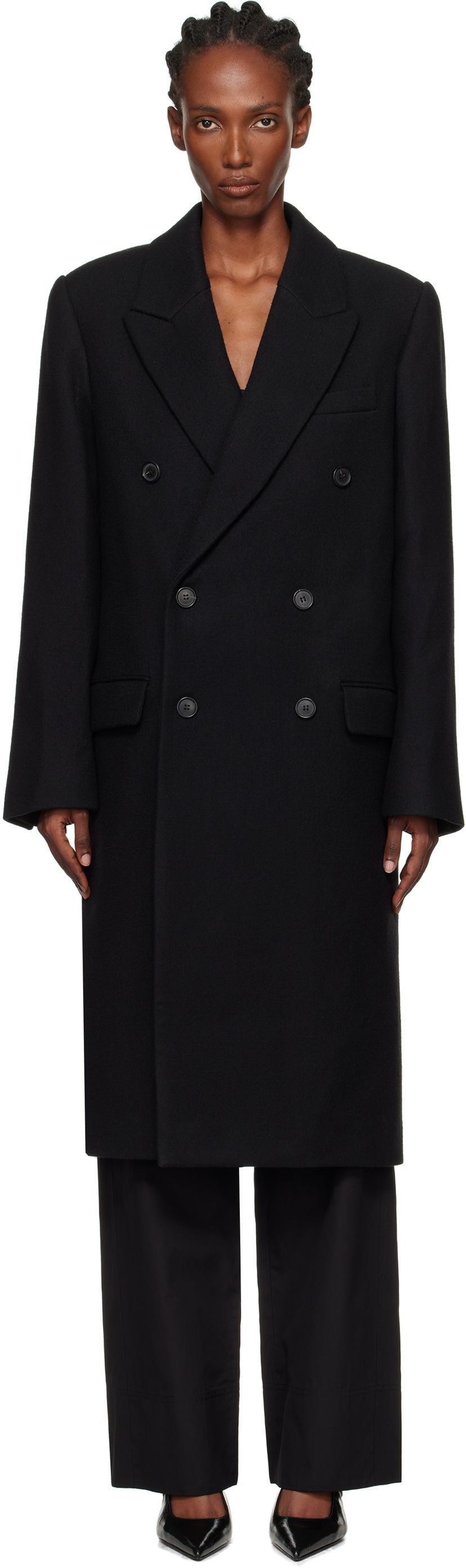 Rockar WARDROBE.NYC WARDROBE.NYC Double Breasted Coat Svart | W4108F25WO