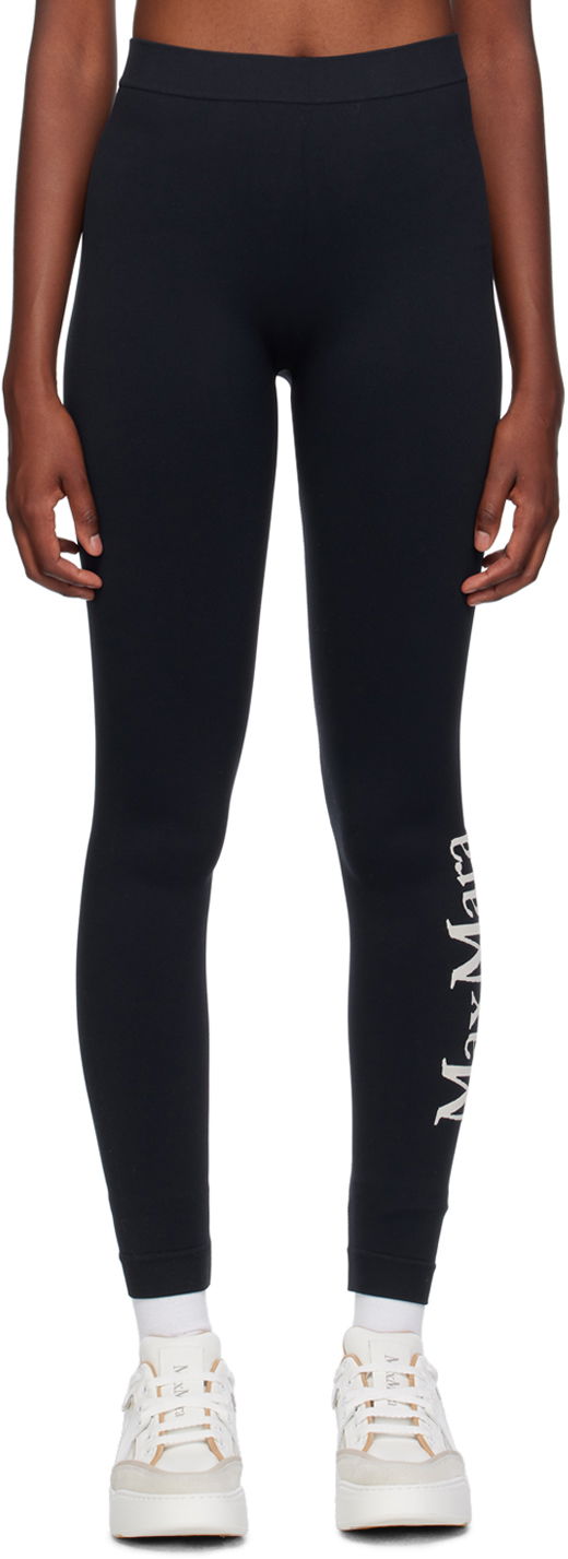 Damasker Max Mara Max Mara Jacquard Leggings Svart | 2398160133600