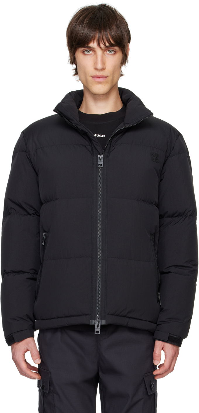 Pufferjacka BOSS Water-Repellent Down Jacket Svart | 50522226