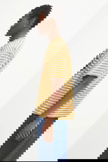 T-shirt Human Made Human Made Knitted T-Shirt Gul | HM29CS031, 1