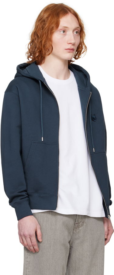 Sweatshirt MAISON KITSUNÉ Maison Kitsuné Fox Head Zip Hoodie Mörkblå | MM00714KM0321, 1