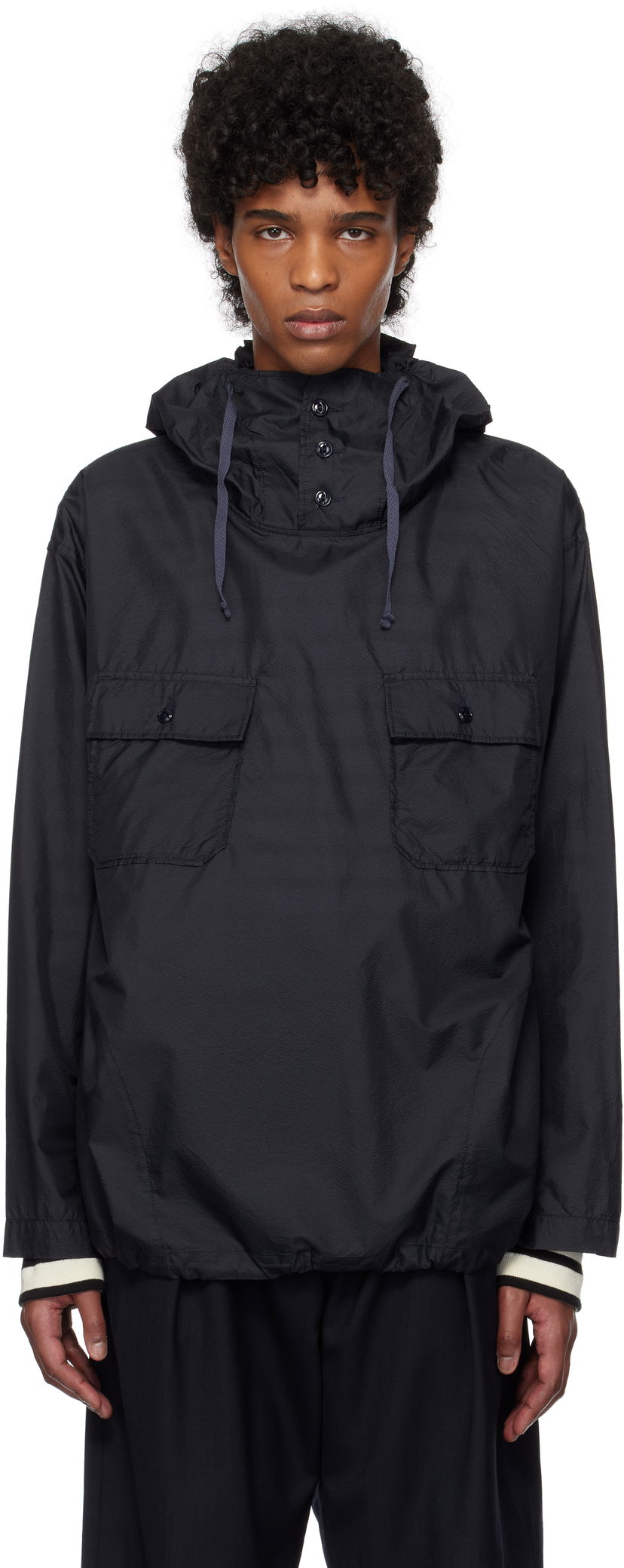 Vindjacka Engineered Garments Engineered Garments Cagoule Anorak Svart | 25S1A010