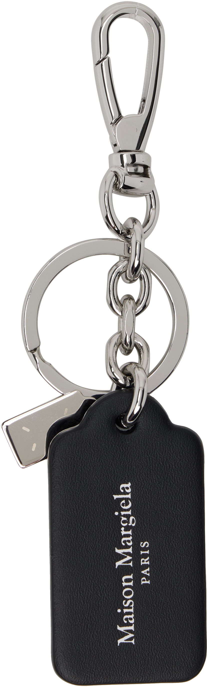 Nyckelringar Maison Margiela Maison Margiela Double Tag Keychain Svart | SA2UA0014 P4745