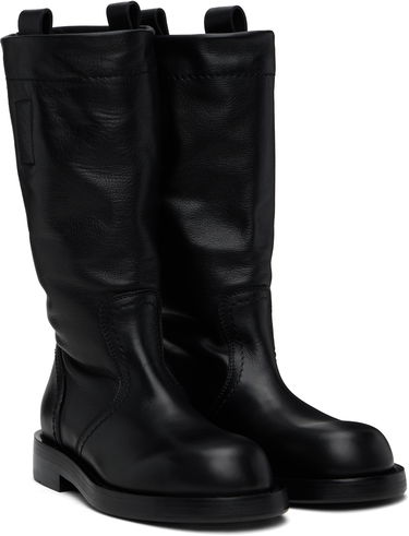Kläder Ann Demeulemeester Ann Demeulemeester Bente Leather Boots Svart | 2510-W-C32-LT157-099, 3