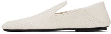 Skovård Bottega Veneta Bottega Veneta Adamo Woven Slippers Vit | 807010 V4VE0, 2