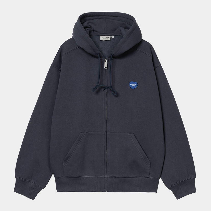 Sweatshirt Carhartt WIP Hooded Heart II Hartt Sweat Jacket Mörkblå | I035176_7
