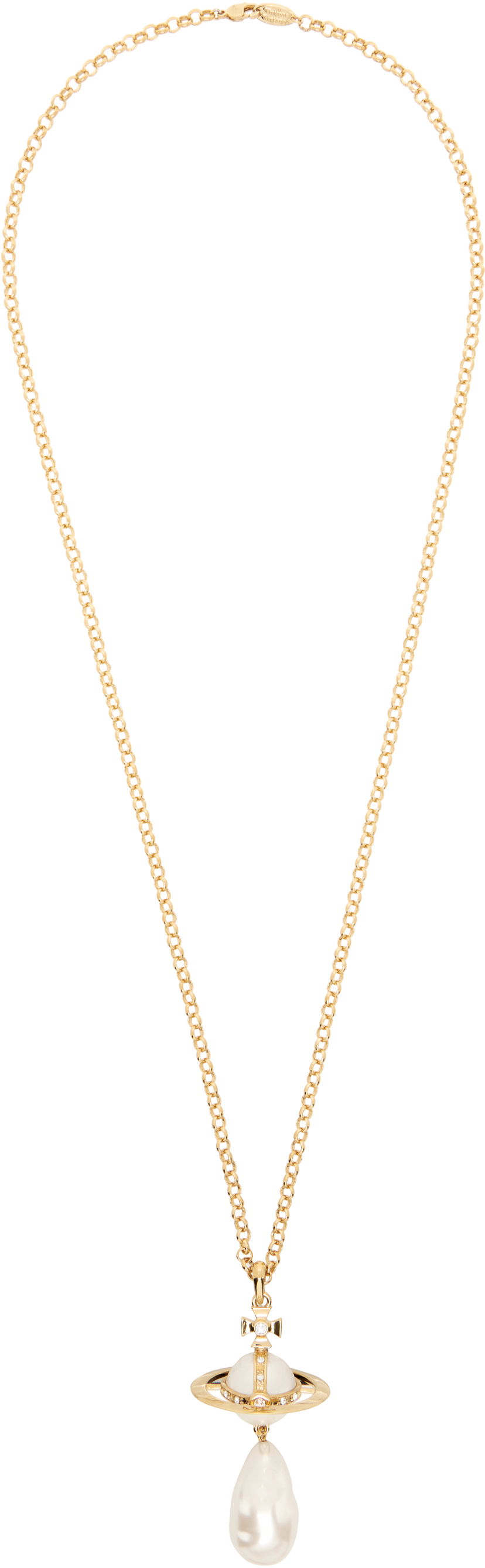 Halsband Vivienne Westwood Vivienne Westwood Giant Pearl Drop Pendant Necklace Metallisk | 630203B6-02R107-IM