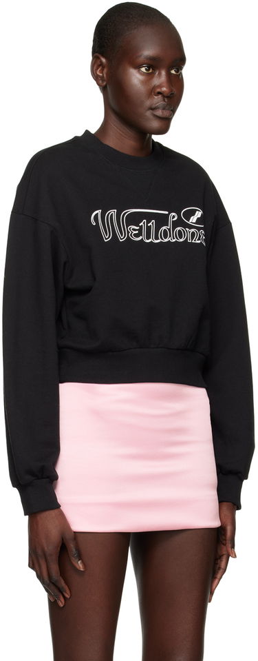 Sweater We11done We11done Cropped Sweatshirt Svart | WD-TS3-22-860-W-BK, 1