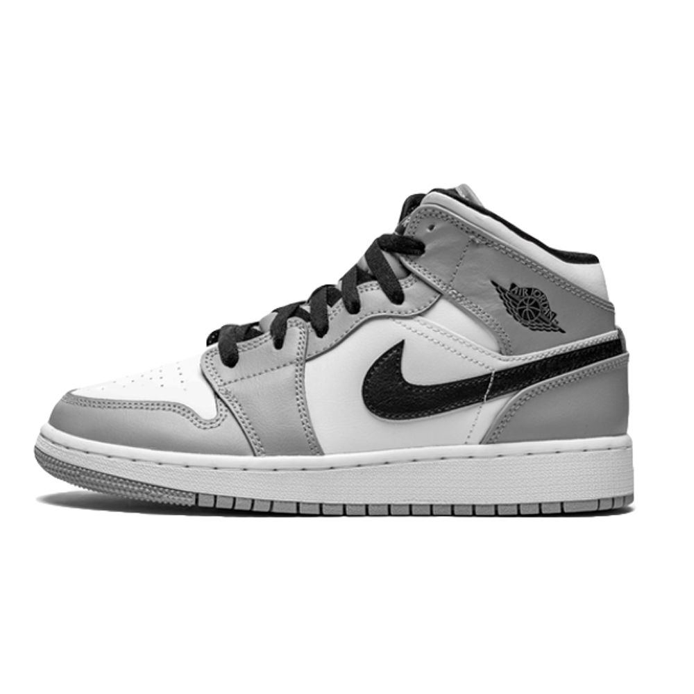 Sneakers och skor Jordan Air Jordan 1 Mid GS "Light Smoke Grey" Grå | 554725-092, 0