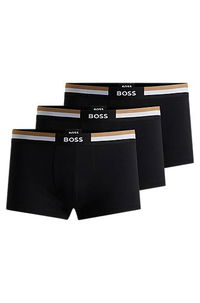 Three-pack Cotton-Blend Trunks with Signature Stripe
