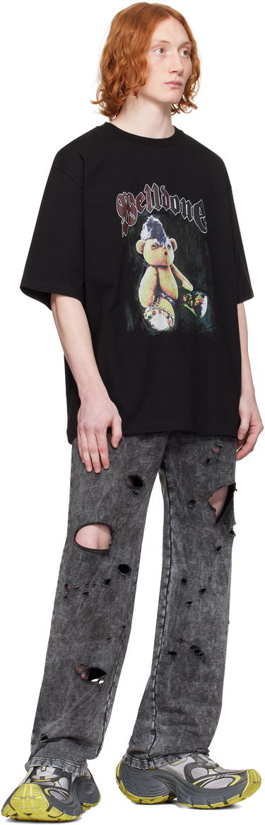 T-shirt We11done We11done Punk Teddy Graphic T-Shirt Svart | WD-TT0-25-747-U-BK, 3