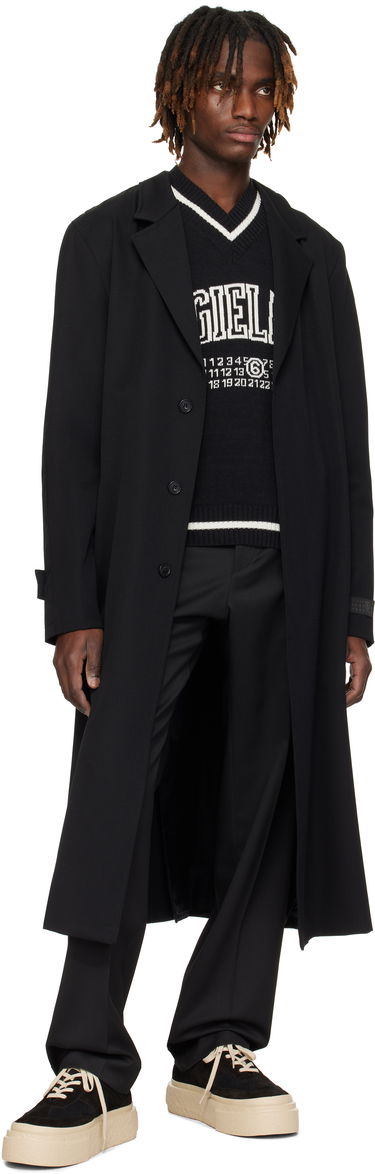 Rockar Maison Margiela MM6 Maison Margiela Wool & Cotton Gabardine Trench Coat Svart | SH0AA0009 MTN039, 3