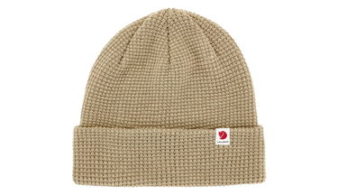 Mössa FJÄLLRÄVEN Ribbed Knitted Beanie with Logo Tab, One Size Beige | F84767-118, 3