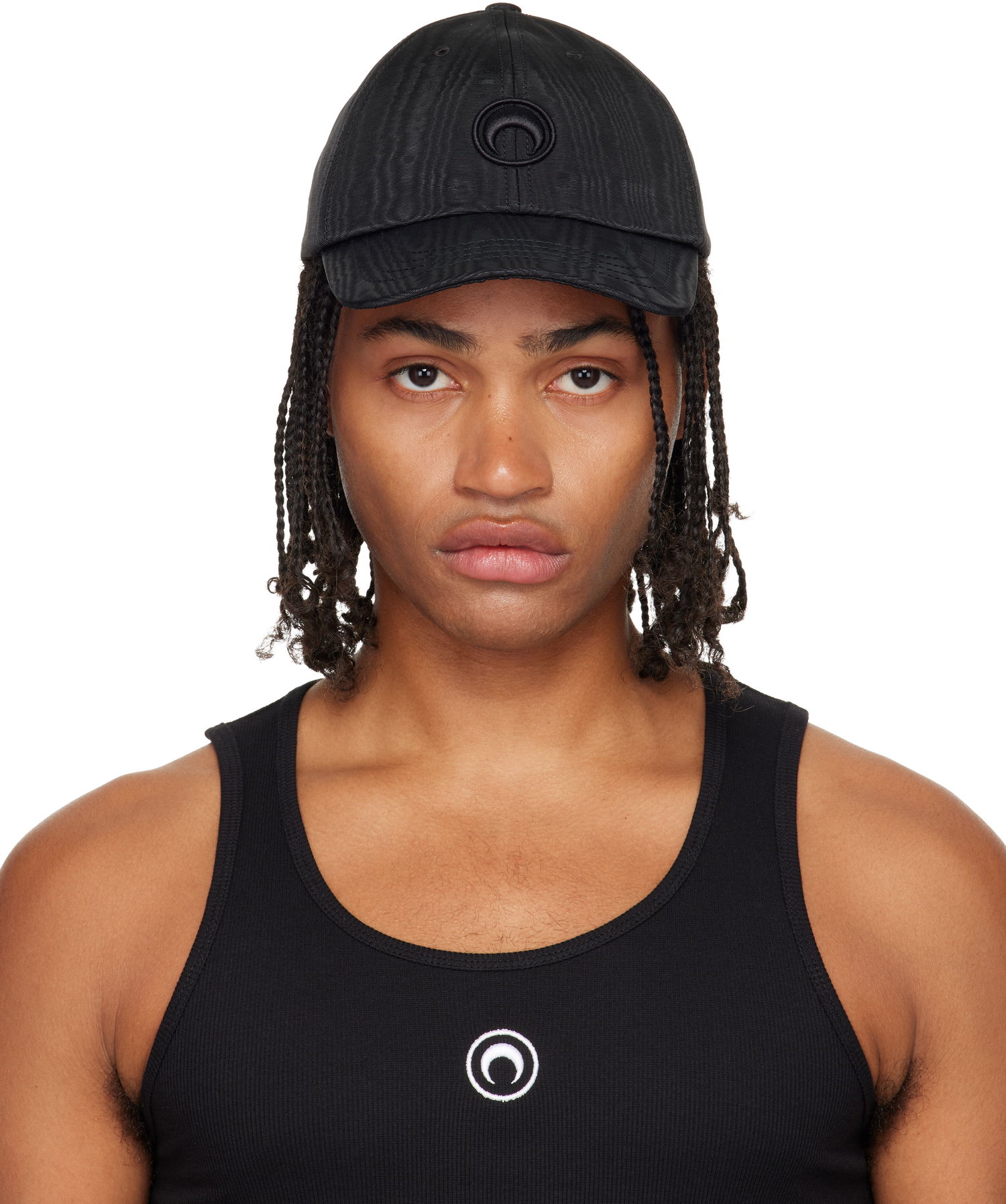 Keps Marine Serre Marine Serre Recycled Moire Baseball Cap Svart | UHG001ACWOV0030, 0