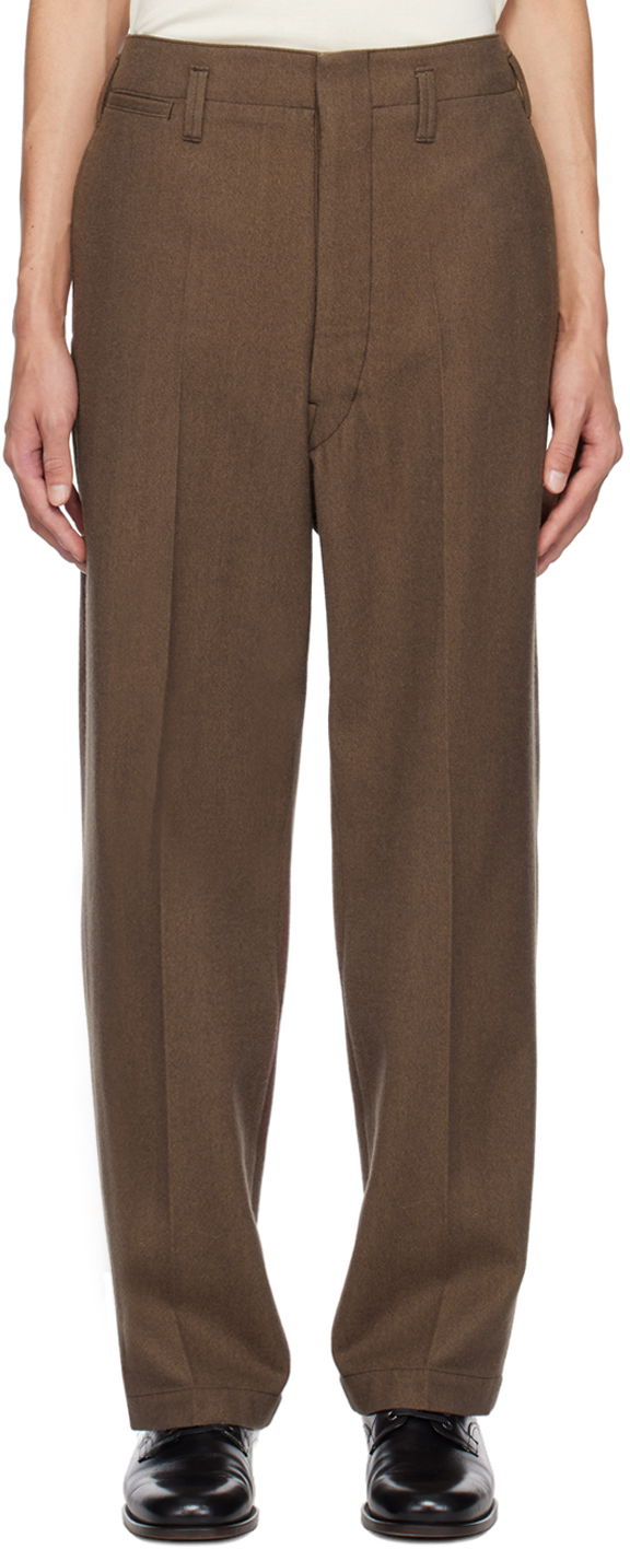 Byxor LEMAIRE LEMAIRE Maxi Trousers Brun | PA1048 LF1108