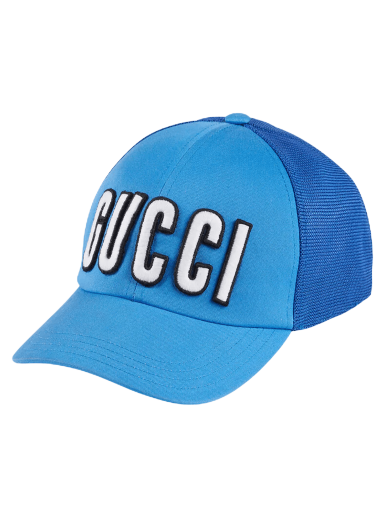 Hatt Gucci Baseball Hat With Patch Blå | 701324 4HAOY 4969