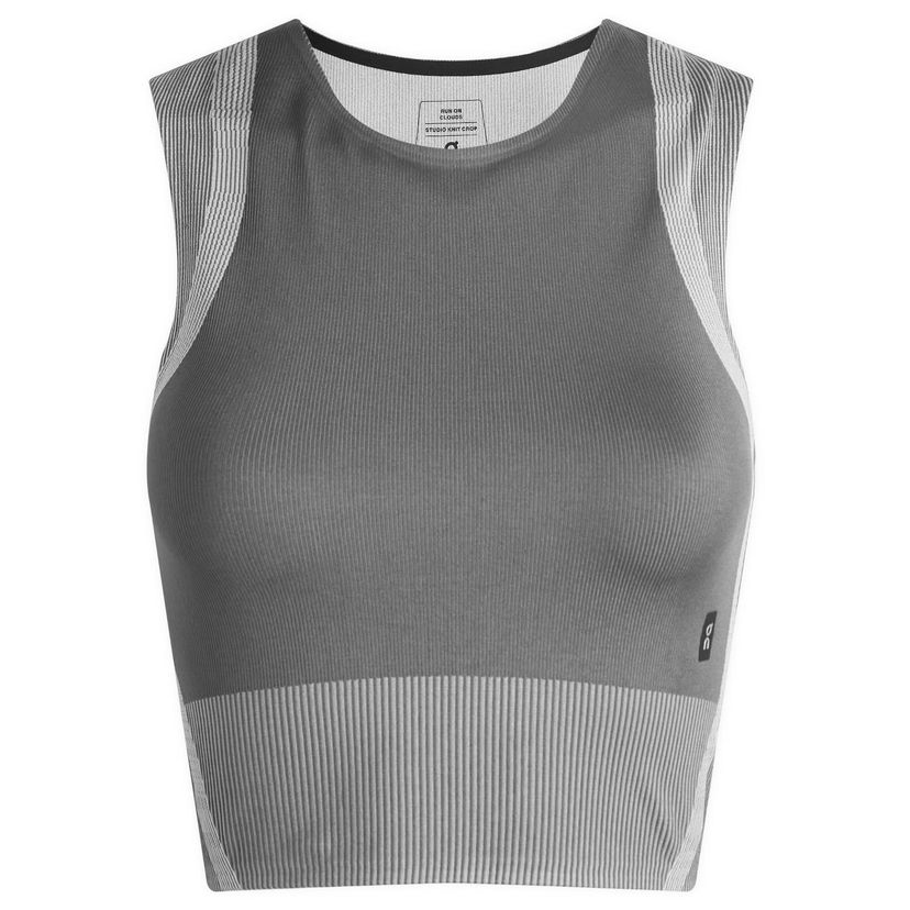 Linne On Running Studio Knit Crop Top Grå | 1WF10250962