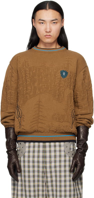 Sweater KIKO KOSTADINOV Fitz Textured Knit Crewneck Sweater Brun | KKAW25KN03-95, 0